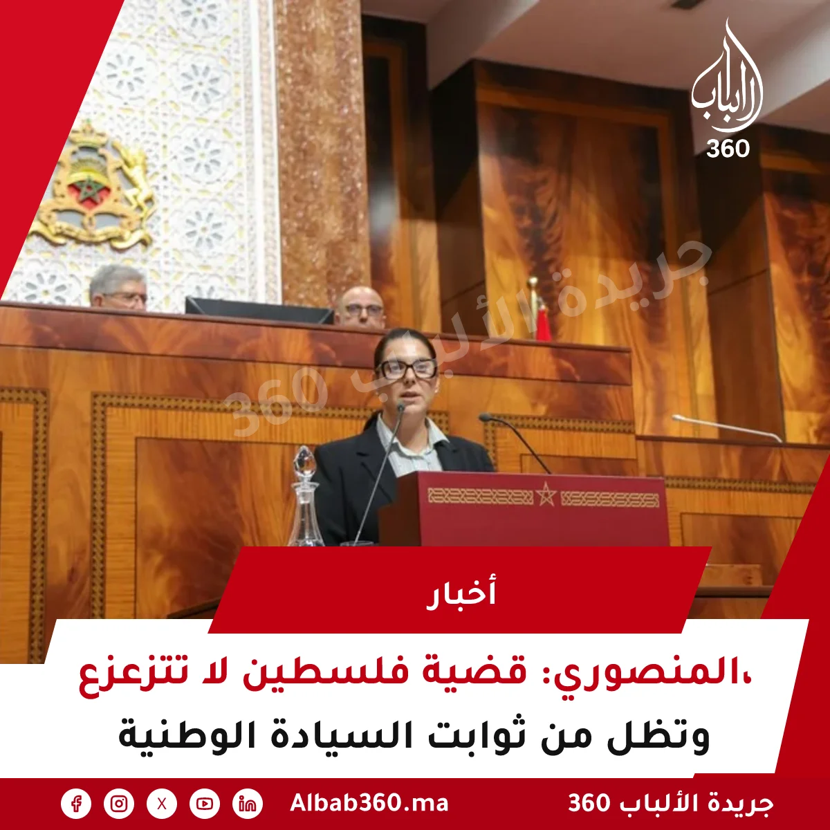 المنصوري: قضية فلسطين لا تتزعزع، وتظل من ثوابت السيادة الوطنية