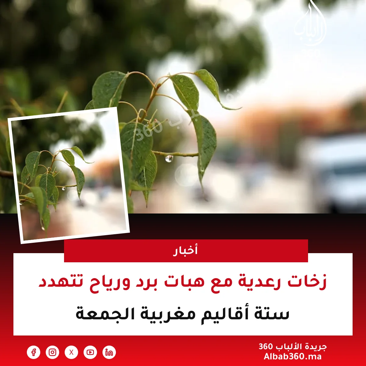زخات رعدية مع هبات برد ورياح تتهدد ستة أقاليم مغربية الجمعة