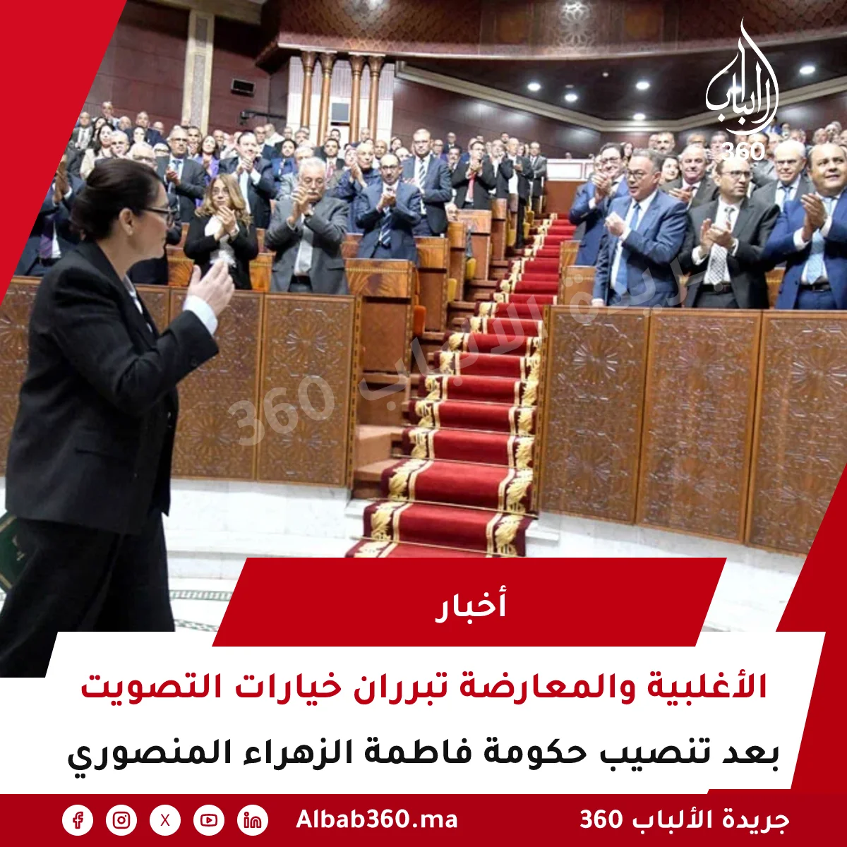الأغلبية والمعارضة تبرران خيارات التصويت بعد تنصيب حكومة فاطمة الزهراء المنصوري