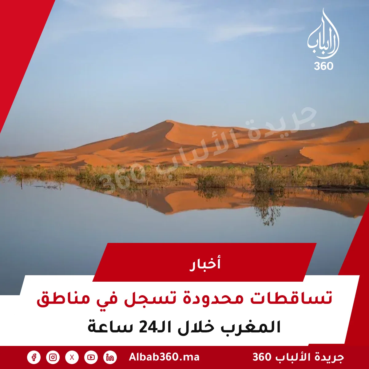 تساقطات محدودة تسجل في مناطق المغرب خلال الـ24 ساعة