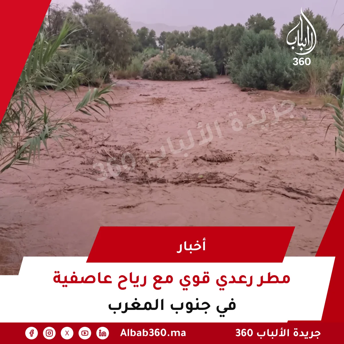 مطر رعدي قوي مع رياح عاصفية في جنوب المغرب