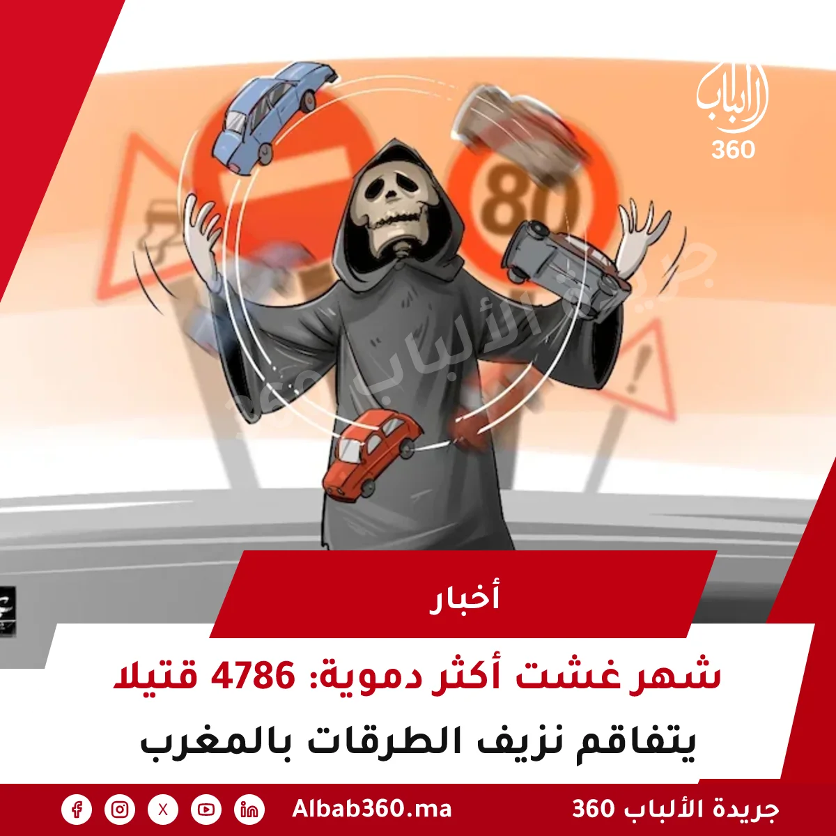 شهر غشت أكثر دموية: 4786 قتيلا يتفاقم نزيف الطرقات بالمغرب