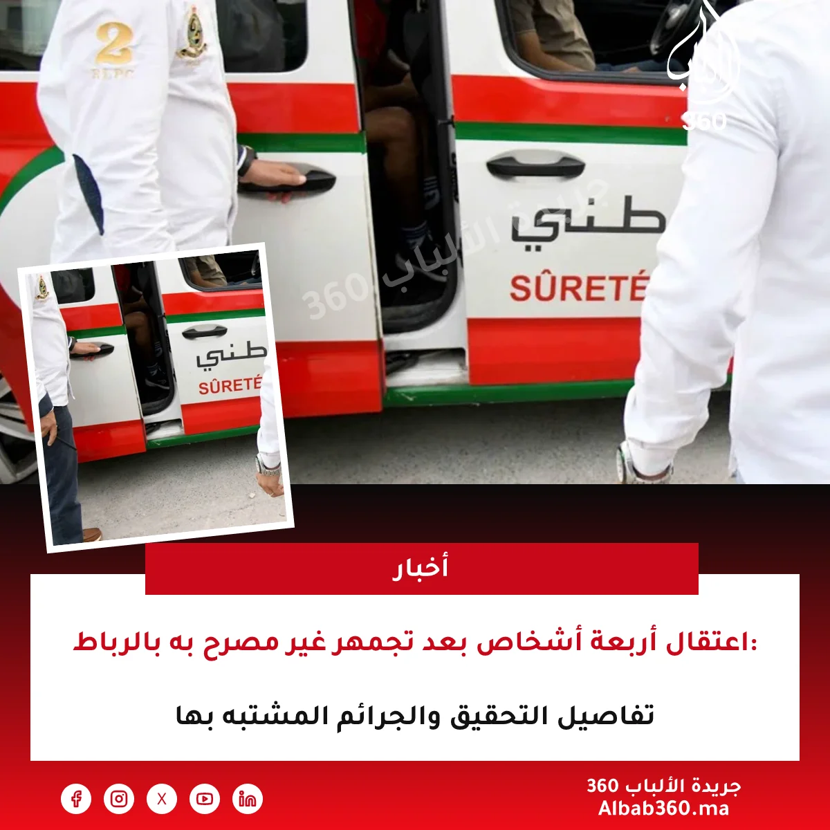 اعتقال أربعة أشخاص بعد تجمهر غير مصرح به بالرباط: تفاصيل التحقيق والجرائم المشتبه بها