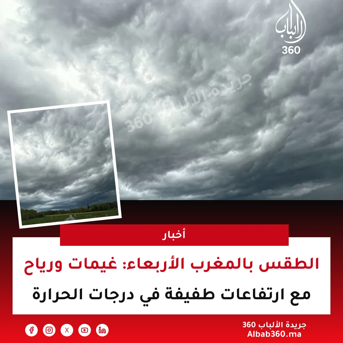 الطقس بالمغرب الأربعاء: غيمات ورياح مع ارتفاعات طفيفة في درجات الحرارة