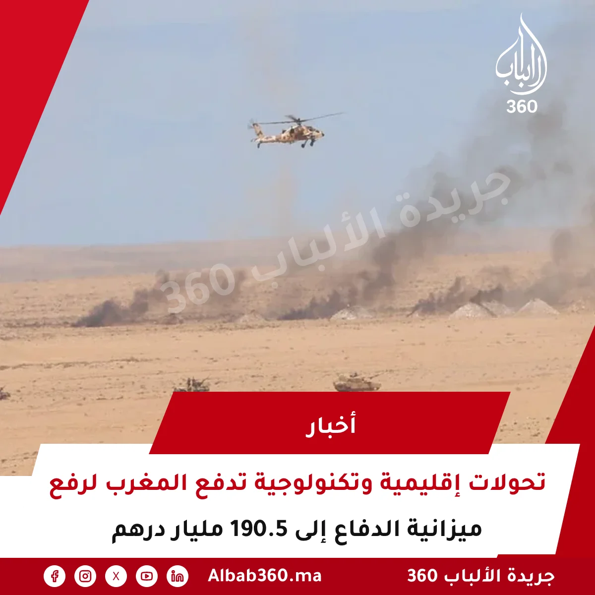 تحولات إقليمية وتكنولوجية تدفع المغرب لرفع ميزانية الدفاع إلى 190.5 مليار درهم