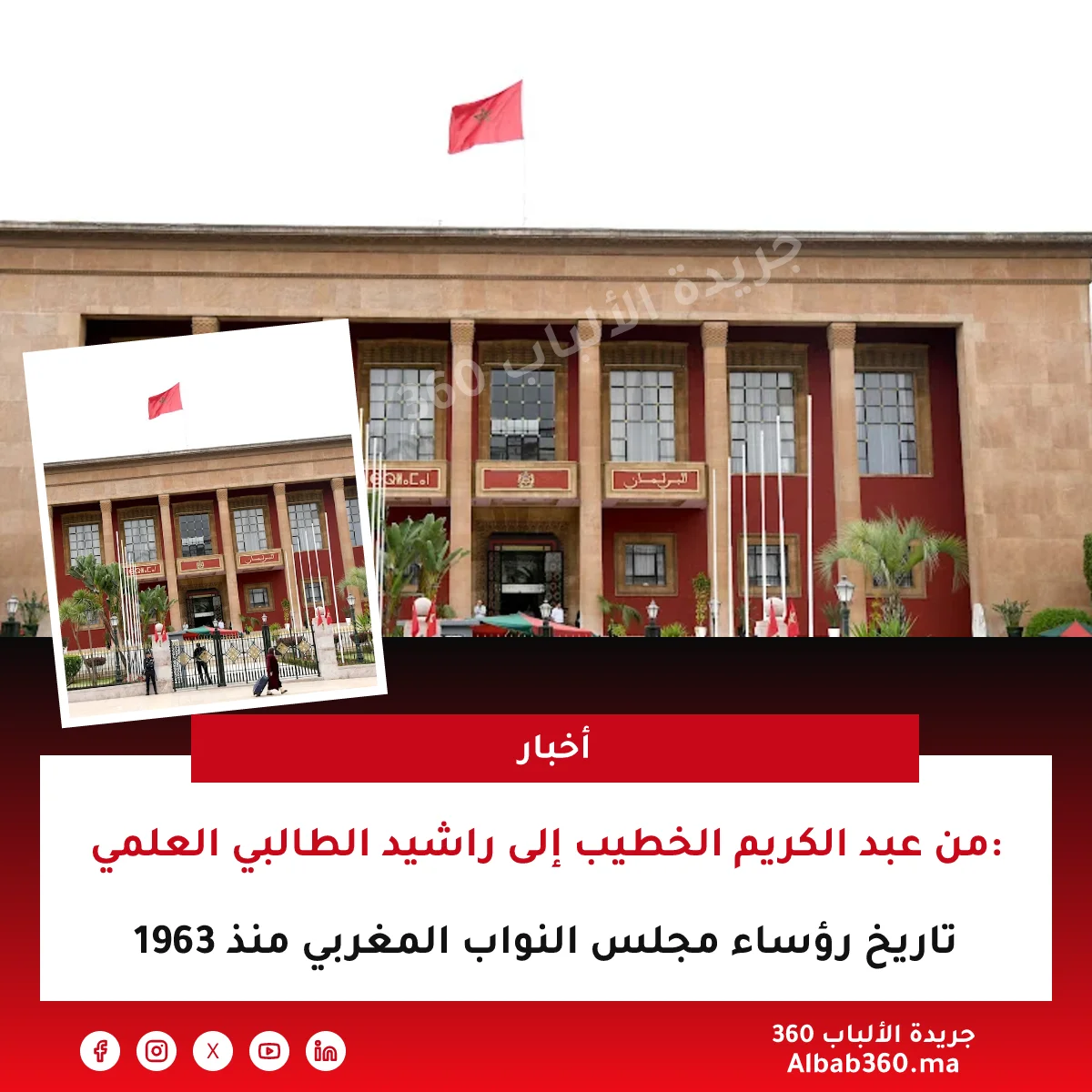 من عبد الكريم الخطيب إلى راشيد الطالبي العلمي: تاريخ رؤساء مجلس النواب المغربي منذ 1963